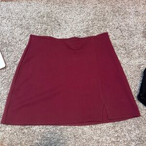 Elegant Burgundy Women's Skirt